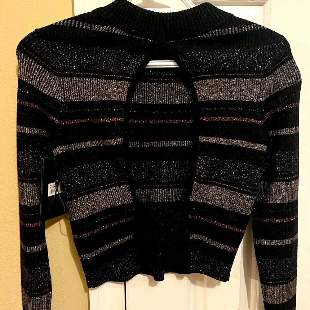Open back ribbed sweater - NWT